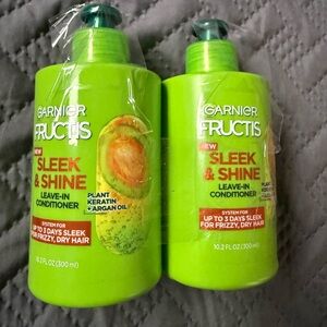New - Garnier Fructis Sleek & Shine Leave-In Conditioner